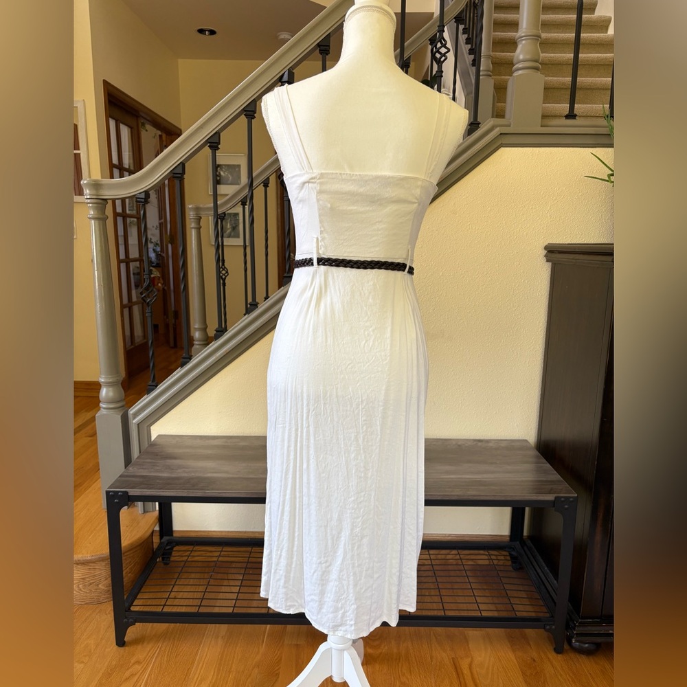 Forever 21 Elegant White Button-Down Dress Size Small - Picture 3 of 13